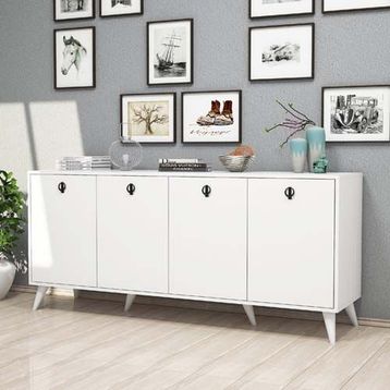 Mezza 1614 180 cm Elite Beyaz Modern Konsol
