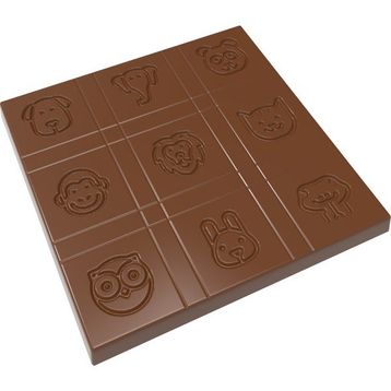 MFS 1092 Şeffaf Figürlü Tablet Çikolata Kalıbı