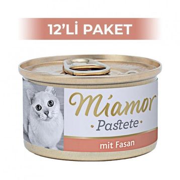 Miamor 85 gr x 12 Adet Pastete Sülünlü Tahılsız Kedi Konservesi