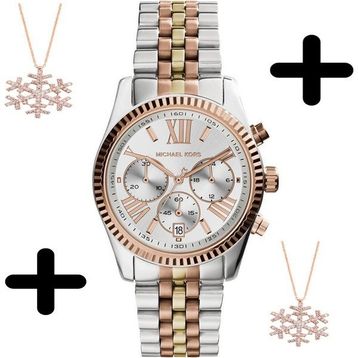 Michael Kors MK5735 Kadın Kol Saati + 925 Ayar Gümüş Kartanesi Kadın Kolye