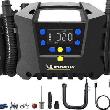Michelin MC34259 11.1 Volt 2.5 Ah 120 PSI Ayarlanabilir Dijital Basınç Göstergeli Şişirme Pompası