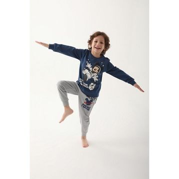 Mickey Mouse D4821-3 Koyu Indigo Erkek Çocuk Pijama