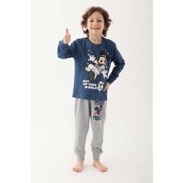 Mickey Mouse D4821-3 Koyu Indigo Erkek Çocuk Pijama