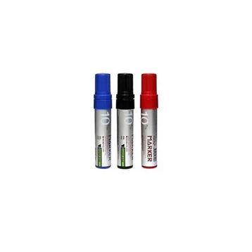 Micro 10 mm Siyah Mavi Kırmızı 3'lü Set Markör Kalem