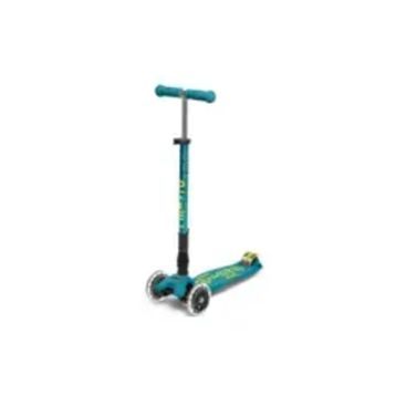 Micro Maxi MMD097 Deluxe Foldable Petrol Green Led Scooter