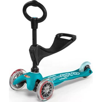 Micro Mini 3 in 1 Deluxe 3 Tekerlekli Turkuaz Çocuk Scooter