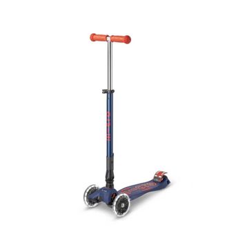 Micro MMD133 Maxi Micro Deluxe Foldable Navy Red Led Scooter