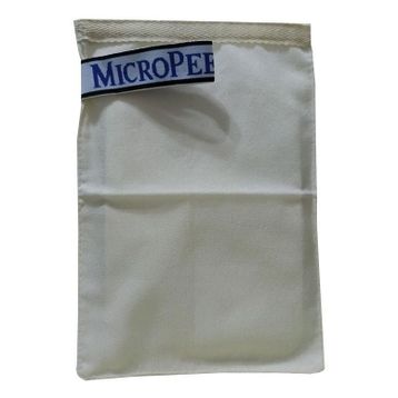 Micro Peel İpek Yağlı Cilt İçin Beyaz 16x24 cm Banyo Kesesi