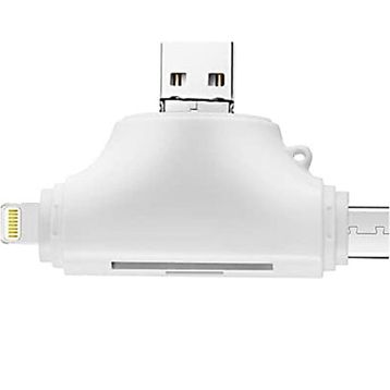Microcase Al2743 Beyaz Type-c Lightning Micro Usb Telefonlar İçin Flash Disk Adaptör