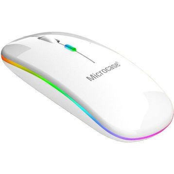 Microcase AL2767 Beyaz 1600 DPI Şarj Edilebilir 2.4 GHZ RGB Işık Çift Modlu Bluetooth Mouse