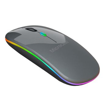 Microcase AL2767 Gri 1600 DPI Şarj Edilebilir 2.4 GHZ RGB Işık Çift Modlu Bluetooth Mouse