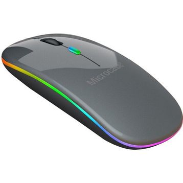 Microcase AL2767 Gri 1600 DPI Şarj Edilebilir 2.4 GHZ RGB Işık Çift Modlu Bluetooth Mouse