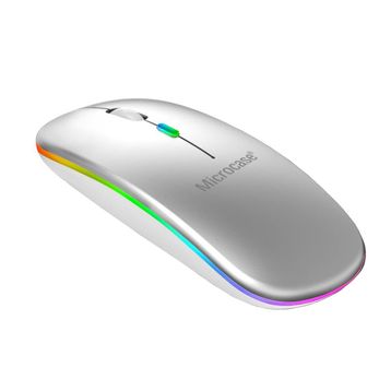 Microcase AL2767 Gümüş 1600 DPI Şarj Edilebilir 2.4 GHZ RGB Işık Çift Modlu Bluetooth Mouse