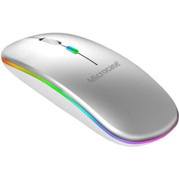 Microcase AL2767 Gümüş 1600 DPI Şarj Edilebilir 2.4 GHZ RGB Işık Çift Modlu Bluetooth Mouse