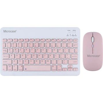 Microcase AL3476 Pembe TKL Kablosuz Klavye Mouse Seti