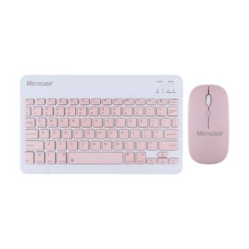 Microcase AL3476 Pembe TKL Kablosuz Klavye Mouse Seti