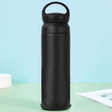Microcase AL4378 Siyah Paslanmaz Çelik 500 ml Sıcak Soğuk Tutan Çay Kahve Su El Termosu