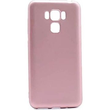 Microcase Asus Zenfone 3 Deluxe ZS570KL Premium Silikon Tempered Cam + Pembe Kılıf