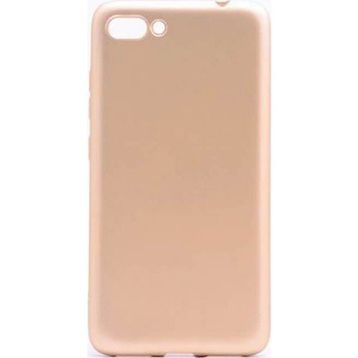 Microcase Asus Zenfone 4 ZE554KL Premium Silikon Tempered Cam + Ekran Koruyucu Altın Kılıf