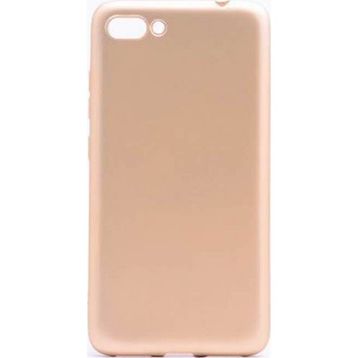 Microcase Asus Zenfone 4 ZE554KL Premium Silikon Tempered Cam + Ekran Koruyucu Altın Kılıf
