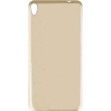 Microcase Asus Zenfone Live ZB501KL Premium Mat Silikon Tempered Cam + Altın Kılıf