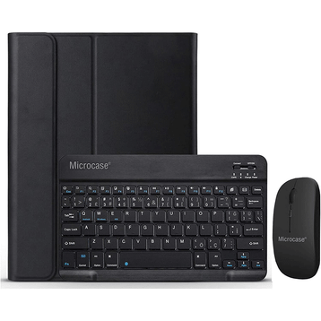 Microcase BKK6 iPad Air 2 Uyumlu Bluetooth Klavye ve Mouse + Standlı Kılıf