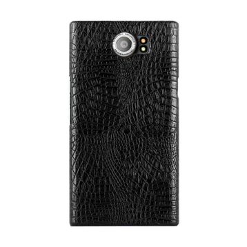 Microcase Blackberry Priv Crocodile Timsah Deri Kaplama Sert Rubber Kılıf