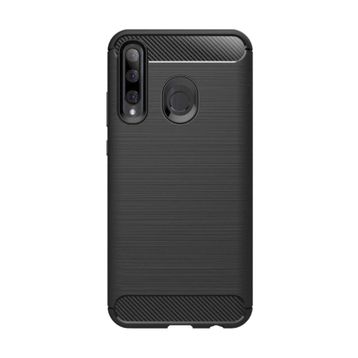 Microcase Huawei Honor 10I Brushed Carbon Fiber Siyah Silikon Kılıf