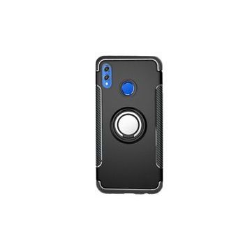 Microcase Huawei Honor 8X Max Yüzük Standlı Armor Silikon Siyah Kılıf