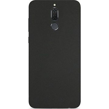 Microcase Huawei Mate 10 Lite Premium Mat Soft Silikon Tempered Cam + Siyah Kılıf