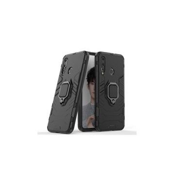 Microcase Huawei Nova 4 Batman Serisi Yüzük Standlı Armor Siyah Kılıf