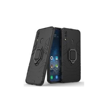 Microcase Huawei P Smart 2019 Batman Serisi Yüzük Standlı Armor Siyah Kılıf