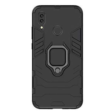 Microcase Huawei P Smart 2019 Batman Serisi Yüzük Standlı Armor Siyah Kılıf