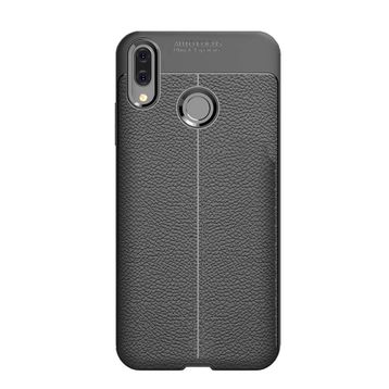 Microcase Huawei P Smart 2019 Leather Tpu Silikon Siyah Kılıf