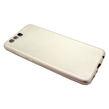 Microcase Huawei P10 Premium Silikon Tempered Cam + Koruma Altın Kılıf
