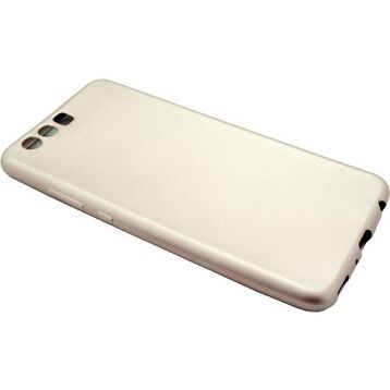 Microcase Huawei P10 Premium Silikon Tempered Cam + Koruma Altın Kılıf