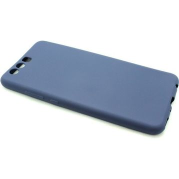 Microcase Huawei P10 Premium Silikon Tempered Cam + Koruma Lacivert Kılıf