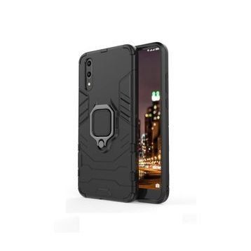 Microcase Huawei P20 Batman Serisi Yüzük Standlı Armor Siyah Kılıf