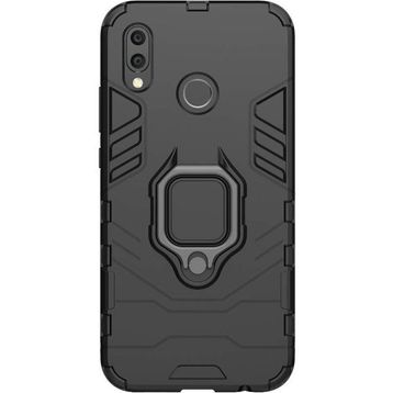 Microcase Huawei P20 Lite Batman Serisi Yüzük Standlı Armor Siyah Kılıf