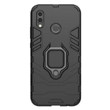 Microcase Huawei P20 Lite Batman Serisi Yüzük Standlı Armor Siyah Kılıf