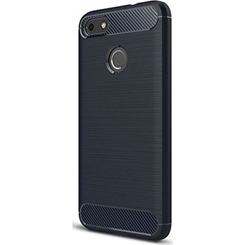 Microcase Huawei P9 Lite Mini Brushed Carbon Fiber Silikon Nano Esnek Cam + Kılıf