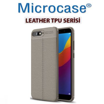 Microcase Huawei Y6 2018 Leather Tpu Silikon Kılıf