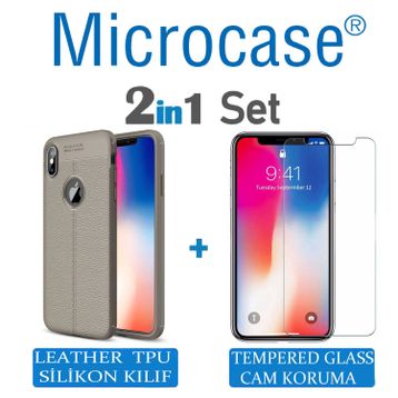 Microcase iPhone XS Max Leather Tpu Silikon Kılıf