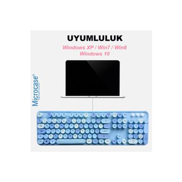 Microcase Mofii Sweet Serisi AL4259 Kahverengi Kablosuz Klavye Mouse Set