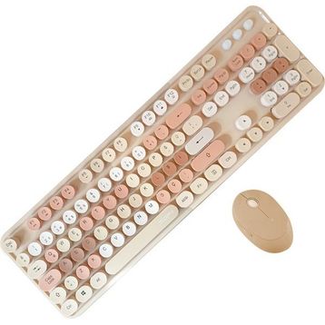 Microcase Mofii Sweet Serisi AL4259 Kahverengi Kablosuz Klavye Mouse Set