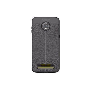 Microcase Motorola Moto Z3 Play Leather Tpu Silikon Kılıf
