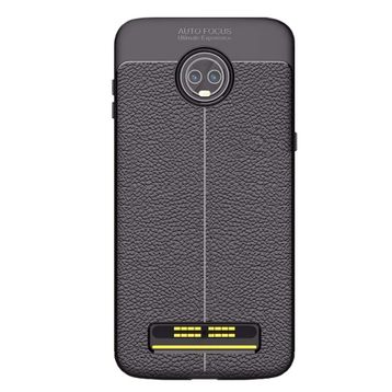 Microcase Motorola Moto Z3 Play Leather Tpu Silikon Kılıf