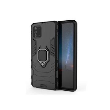 Microcase Samsung Galaxy S10 Batman Serisi Yüzük Standlı Armor Siyah Kılıf