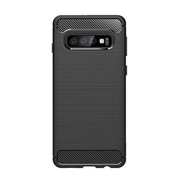 Microcase Samsung Galaxy S10 Brushed Carbon Fiber Silikon Kılıf