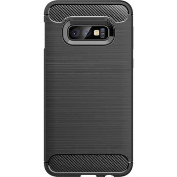 Microcase Samsung Galaxy S10E Brushed Carbon Fiber Silikon Kılıf